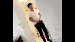 Asian Teen 18+ Cums in Public Toilet During Steamy Gay Encounter