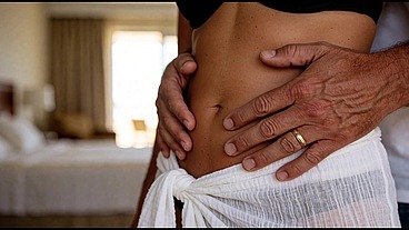 comparto habitacion de hotel con mi madrastra por equivocacion, las vacaciones se salen de control-Mi hijastro y yo, una sola cama — y mi esposo llegaba en la mañana- porno en español- AI PORN