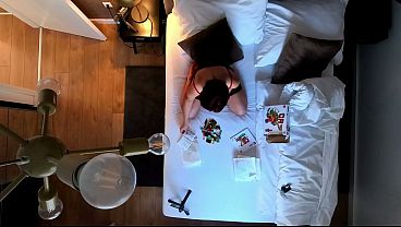 Petite redhead lover of penises gives handjobs in miniskirt while wearing