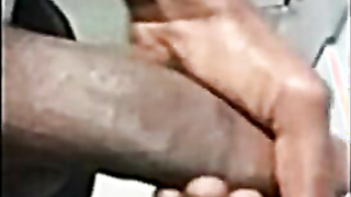Str8 at work playing with his big black dick 8
