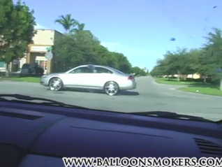 Naked Teen Loses Bet and Drives While Playing with Her Pussy