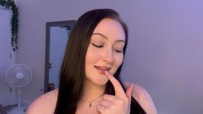 Sucking on sloppy fingers JOI