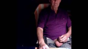 Grandpa Strokes His Small Cock