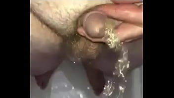 Little dick pissing everywhere