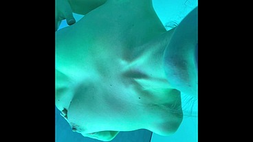 Horny guy fucks me in the solarium and cums on my ass
