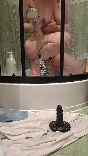 washes her toys and her body