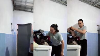 Pinay laundry day gets sexo duro treatment