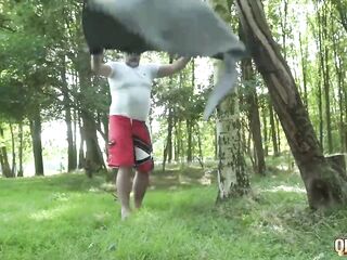 Amateur teens see grandad and one as well as the other bang him hard
