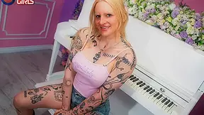 GROOBYGIRLS - Astrid Soleil stuns in pink and ink with big boobs