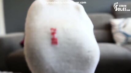 European Redhead Beauty Tries On Different Pair Of Socks While Chilling On The Sofa  Kinky4Ever