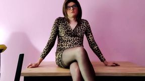 Sperm on Nylon Legs