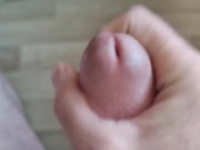 Attractive glans, quick wanking and delicious cum. Cum was eaten behind the stage)