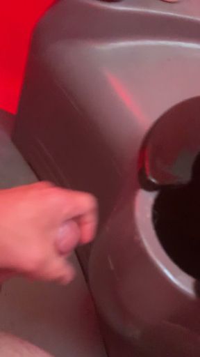 Cuming all over dirty porta potty! So much Fun! Mmmmm!