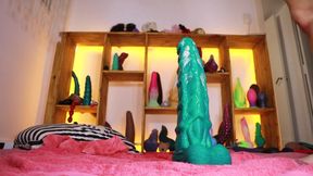 Xl Textured Dildo Wrecks My Ass