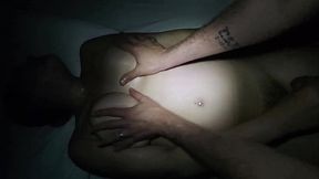 POV Massaging Her Body and Cumming on Her Bush