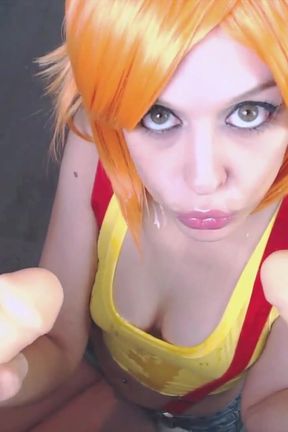 Misty Pokemon Double Blowjob. Facial