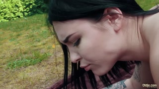 Sexy 18 years old teenager rides grandpa's cock like a nympho