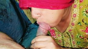 Horny Neha Bhabhi Sucked Luckyboy Ravi's Dick Non-stop and Tried to Make Him Cum in Her Mouth