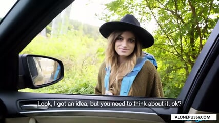 hitchhiker sucks big dick for ride.