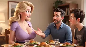 Step mom seduces step son in animated fantasy