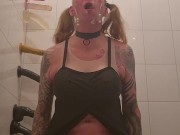 Sissy Bunny hops on dildo