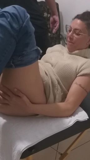 Routine anal exam by a real proctologist.   Clip 3