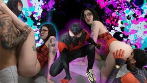 Spiderman (miles Morales) Rescues Mei Pang From A Robbery And She Thanks Him With