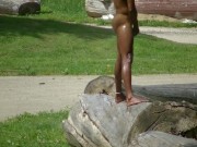 Xu Xin Xia on the Tree Trunk