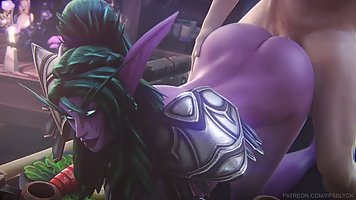 Tyrande Whisperwind from Warcraft gets fucked DGS