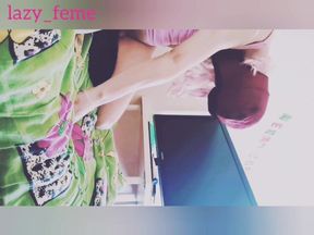 Sissy femboy having sex with huge panda toy