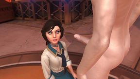Bioshock Elizabeth blowjob and cumshot: Bioshock parody