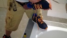 Asics Running Sneaker receive cut and cum inside...