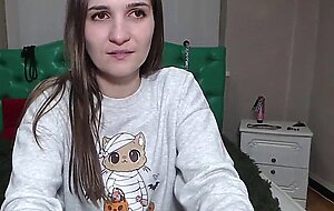 Tiny tits amateur masturbates with toy on webcam show