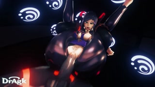 Yelan gets her Pussy fucked hard in Full Nelson Position by a Big Mitachurl Animation Genshin Impact