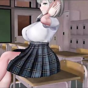 Hard Fucking Huge Tits Teen in Classroom