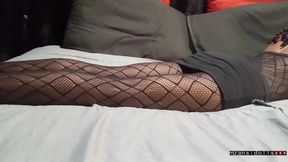ebony playing with dildo,vibrator & real dick pt1