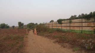 Nude girl in Asian village