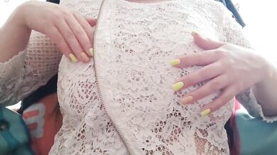 Busty cutie unbuttoned her blouse and showed her big tits in front of the camera - Luxury Orgasm