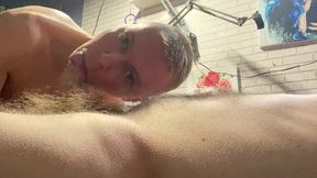 step daddy uses young mouth for hairy cock and cum