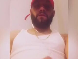 Amari beats his large charming uncut shlong