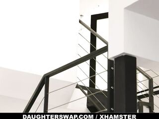 DaughterSwap - Teen Cuties Get Sexually excited For Step Dad Cock