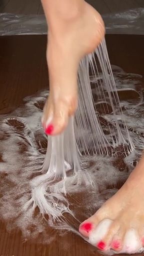 Barefoot Stuck in a Sticky Glue