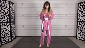 CHERRI EARNS HER YELLOW KARATE BELT