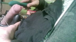 Double Toy Vibrating at the Tip Until Ejaculation