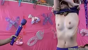 Cock Sucking Challenge: Aubrey Lee and Charity Bangs