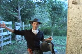 Hot cowboys fuck in the hay