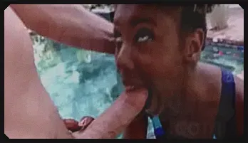 Seductive Ebony Teen & Swim Coach Interracial Hardcore Scene