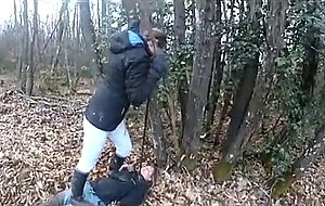 Slave humilitated by mistress with naughty shoes