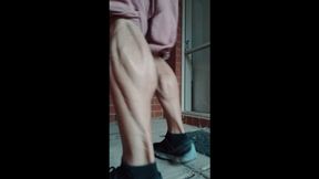 Muscular Calves Down Under Pull Up Your Sweats and Flex