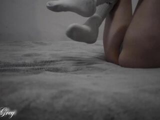 Hawt Golden-haired In Lengthy Socks, U Get to Watch It ???? - Miley Grey
